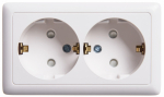Розетка 2гн с З/К шторки о/у белый изол.пласт. 16А IP20 Хит Schneider Electric  (1/84)
