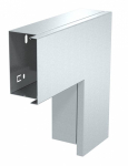 Угол плоский с крышкой кабельного канала LKM 60x100 мм, сталь оцинкованная Угол плоский с крышкой кабельного канала LKM 60x100 мм, сталь оцинкованная