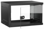 Шкаф наст. 6U 600х450мм стекл. дв. чер. GENERICA