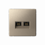 ARTGALLERY РОЗЕТКА двойная компьютерная RJ45+RJ45, кат. 5е, механизм, ШАМПАНЬ ARTGALLERY РОЗЕТКА двойная компьютерная RJ45+RJ45, кат. 5е, механизм, ШАМПАНЬ