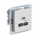 Розетка 1гн typeС с/у бежевый механизм высокоскор.заряд. QC PD AtlasDesign Systeme Electric