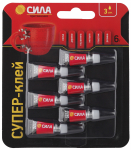 Клей Супер-клей "СИЛА" СВЕРХПРОЧНЫЙ 1гр.х 6шт. BL-6 (12/288/2304)