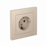 Розетка 1гн с З/К шторки с/у песочный в сборе 16А AtlasDesign Systeme Electric Розетка 1гн с З/К шторки с/у песочный в сборе 16А AtlasDesign Systeme Electric