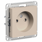Розетка 1гн без З/К шторки с/у песочный механизм 16А AtlasDesign Systeme Electric