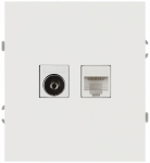 Розетка ЭРА Arktik 16-3110-01 комбинированная RJ45+TV белый Розетка ЭРА Arktik 16-3110-01 комбинированная RJ45+TV белый