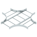 Секция Х-образная LK 1160 R5 FS, для лестничных лотков, R=500 мм, h=110 мм, B=600 мм, сталь, конвейерный цинк