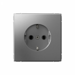 Розетка 1гн с З/К с/у сталь механизм 16А ArtGallery Systeme Electric (1/5/20)