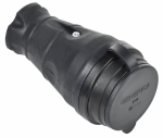 Колодка 1гн с З/К черная каучук с крышкой переносная IP44 GENERICA IEK (1/20/120)