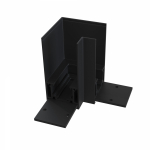 Угловой коннектор S35 накладной черный Угловой коннектор S35 накладной черный