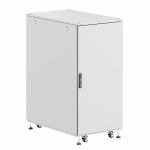 Шкаф напольный разобранный 19   IT-CQE-N 24U 600x800мм, крыша с вырубкой, сплошная металл и сплошная металл, одинарные боковые панели, серый RAL7035