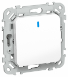 FLITE Выключ. 1-кл. кноп. прох инд 10А ВС61-2-1-ФлБ бел. IEK