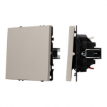 ARL NOBE Выключатель звонковый 1 кл софт-тач кашемир SWT-MKR1-SFPL-CA (250V, 10A) (Arlight, -)
