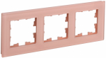 Рамка 3гн стекло персиковый матовый РУ-3-2-БрП BRITE IEK (5/50)