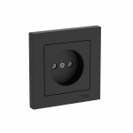 ATLASDESIGN РОЗЕТКА без заземления, 16А, в сборе, КАРБОН