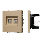 Механизм сдвоенной компьютерной розетки SCT-NOBE-MPC2-SFPL-GD (RJ-45, CAT6) (Arlight, Золотой песок) Механизм сдвоенной компьютерной розетки SCT-NOBE-MPC2-SFPL-GD (RJ-45, CAT6) (Arlight, Золотой песок)