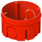 Коробка для скрытого монтажа 68x40мм под штукатурку пластик красный ip20 HEGEL