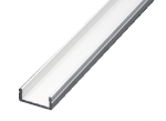 Алюминиевый профиль для LED ленты AC230V накладной 2440х18,5х8 мм (максимальная ширина ленты 14,9 мм) c комплектом стальных монтажных скоб (8 шт.)