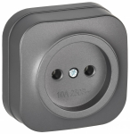 GLORY Роз. без з/к/ш о/у 10А РС20-2-ХСм сталь м. IEK GLORY Роз. без з/к/ш о/у 10А РС20-2-ХСм сталь м. IEK