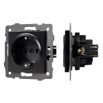 Механизм электрической розетки SCT-MEU1-PL-BK-V (250V, 16A) (Arlight, -)