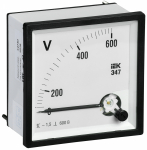 Вольтметр Э47 72х72 600В 1,5 IEK (1/100)