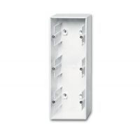 Коробка для открыт. монтажа 3-мест. пластик белый глянцев. IP20 ABB Basic 55