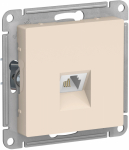 Розетка 1гн ТФ RJ11 с/у крем механизм AtlasDesign Systeme Electric (1/10)