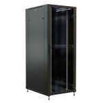 WRline Шкаф напольный 19-дюймовый, 42U, 2055x800х600 мм (ВхШхГ), передняя стеклянная дверь со стальными перфорированными боковинами, задняя дверь спло