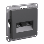 Розетка 2гн комп+комп RJ45+RJ45 с/у базальт механизм кат.5е AtlasDesign Systeme Electric  (1/10)