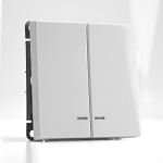 Выключатель 2кл с подсв с/у белый механизм ArtGallery Systeme Electric (1/10/20)