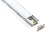 Профиль встраиваемый напольный алюминиевый для LED ленты (до10мм) 8х19х2000мм ALP002  ES (1/10)