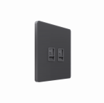 Systeme Infinity, Розетка информационная С/У RJ-45 кат.5e 2-я, Вулканический пепел Systeme Infinity, Розетка информационная С/У RJ-45 кат.5e 2-я, Вулканический пепел