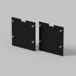 Комплект заглушек (для профиля 50×50) 2 шт., ALM-5050T-B-EC