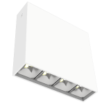 Светодиодный светильник VARTON DL-Box Reflect Multi 1x4 накладной 14 Вт 4000 К 150х40х150 мм RAL9003 белый муар 35°x75° DALI