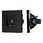 Механизм компьютерной розетки SCT-TENDO-MPC1-PL-BK (RJ-45, CAT6) (Arlight, Черный)