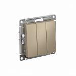 Выключатель 3кл с/у шампань механизм AtlasDesign Systeme Electric Выключатель 3кл с/у шампань механизм AtlasDesign Systeme Electric