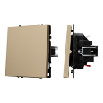 ARL NOBE Выключатель проходной 1 кл софт-тач золотой песок SWT-MKP1-SFPL-GD (250V, 10A) (Arlight, -)