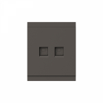 Розетка SETE компьютерная двойная RJ45+RJ45 кат6 с/у графит IP20/IP44 KRANZ