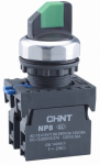 Переключатель без подсветки NP8-20X/382, 3 положения , чёрный, 2НО, IP65  CHINT (1)