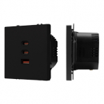 ARL NOBE USB Розетка тип А+С+С софт-тач черный оникс SCT-MUACC-SFPL-FC-BK (65W, QC3) (Arlight, -) ARL NOBE USB Розетка тип А+С+С софт-тач черный оникс SCT-MUACC-SFPL-FC-BK (65W, QC3) (Arlight, -)