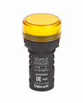 Лампа коммутационная ADDS D22 LED желтый 24В AC/DC ЛK-22 IP55