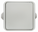 Розетка 1гн без З/К с крыш. о/у белый 16А IP44 3110-W AQUA IN HOME (1/10/200)