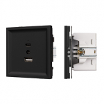 Механизм USB розетки SCT-TENDO-MUAC-SFPL-BK (5V, 3A, QC3) (Arlight, Матовый черный) Механизм USB розетки SCT-TENDO-MUAC-SFPL-BK (5V, 3A, QC3) (Arlight, Матовый черный)