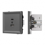 Механизм USB розетки SCT-TENDO-MUAC-SFPL-GR (5V, 3A, QC3) (Arlight, Матовый графитовый) Механизм USB розетки SCT-TENDO-MUAC-SFPL-GR (5V, 3A, QC3) (Arlight, Матовый графитовый)