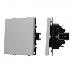 ARL NOBE Выключатель 1 кл софт-тач никель SWT-MK01-SFPL-IS (250V, 10A) (Arlight, -)