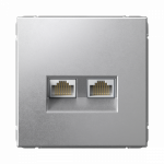 Розетка 2гн комп+комп RJ45+RJ45 с/у алюминий механизм кат.6А ArtGallery Systeme Electric (1/5/20) Розетка 2гн комп+комп RJ45+RJ45 с/у алюминий механизм кат.6А ArtGallery Systeme Electric (1/5/20)