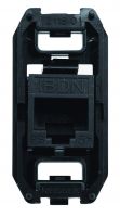 Накладка/вставка для подкл. ср-в связи и выч. техники с/у rj45 8(8) пластик черный ABB Olas/Tacto/Sky (механизмы)