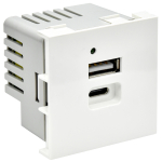 PRIMER РКЮ-25-40-П Розетка USB A+C 4,2А (2 мод.) бел. IEK