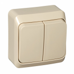 Выключатель 2кл о/у крем IP20 Этюд Systeme Electric (1/25/200) Выключатель 2кл о/у крем IP20 Этюд Systeme Electric (1/25/200)