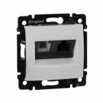 Розетка 2гн комп+ТФ RJ45+RJ11 с/у белый механизм кат.5е Valena Legrand (1/10/100)