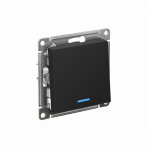 Выключатель 1кл прох с подсв с/у карбон механизм быстрозажим AtlasDesign Systeme Electric  (1/20)